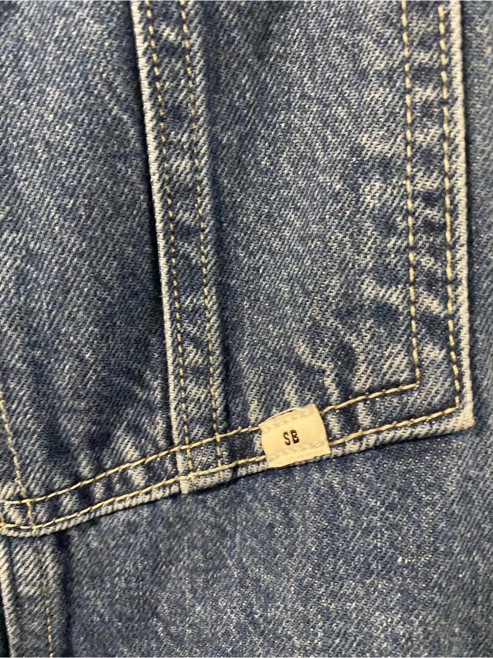 Aritzia Denim Overheard Relaxed-Fit 90s Medium Blue Overalls Size S - Picture 13 of 16